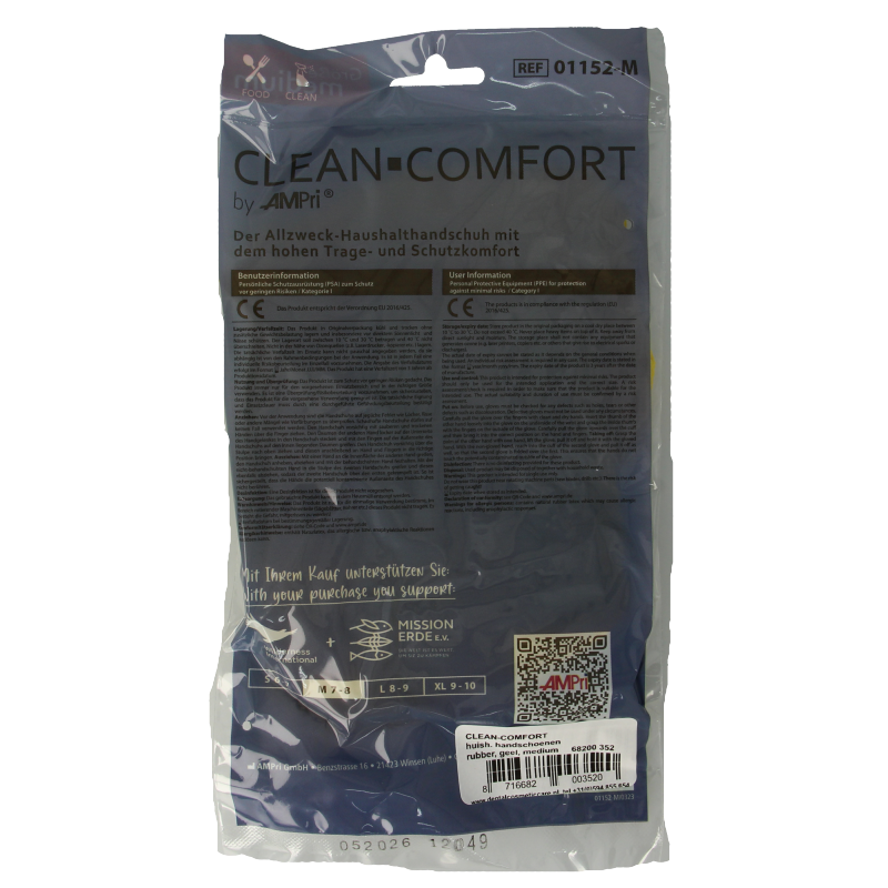 CLEAN-COMFORT Huishoudhandschoen geel maat M 1 Paar