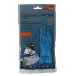 CLEAN-COMFORT Huishoudhandschoen blauw maat L 1.00 Paar