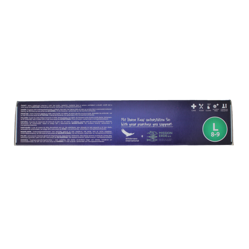Epiderm Protect Nitriel onderzoekhandschoen poedervrij L blauw 100 Stuks