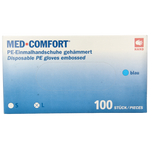 Med Comfort Handschoen PE geruwd blauw 100 Stuks