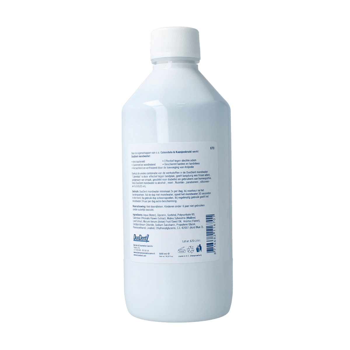 Duodent Mondwater calendula 500.00 Milliliter