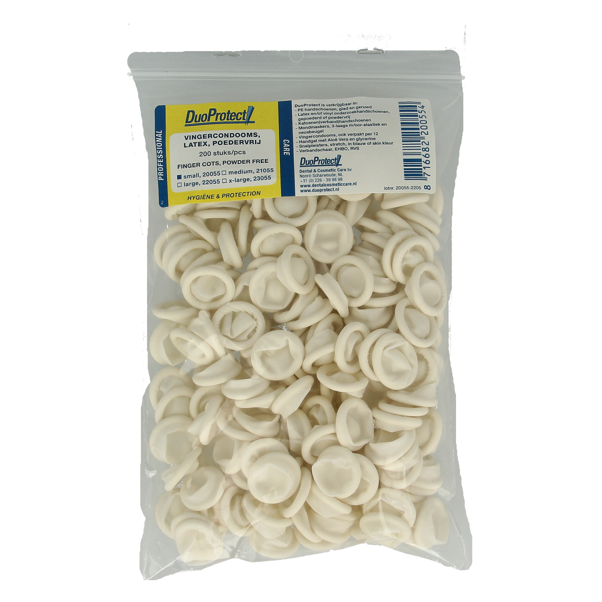 Duoprotect Vingercondoom maat S 200.00 Stuks
