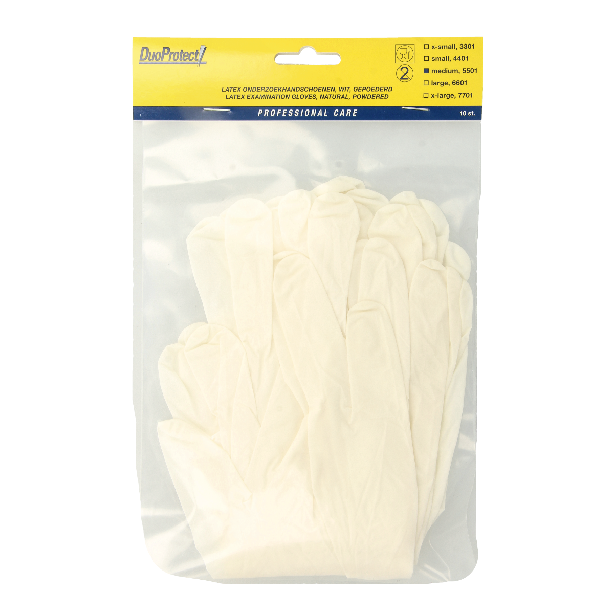 Duoprotect Handschoen latex medium 10.00 Stuks
