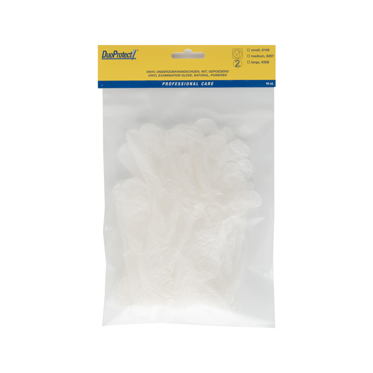 Duoprotect Handschoen vinyl large 10.00 Stuks