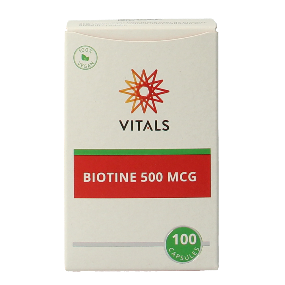Vitals Biotine 500 mcg 100.00 Capsules