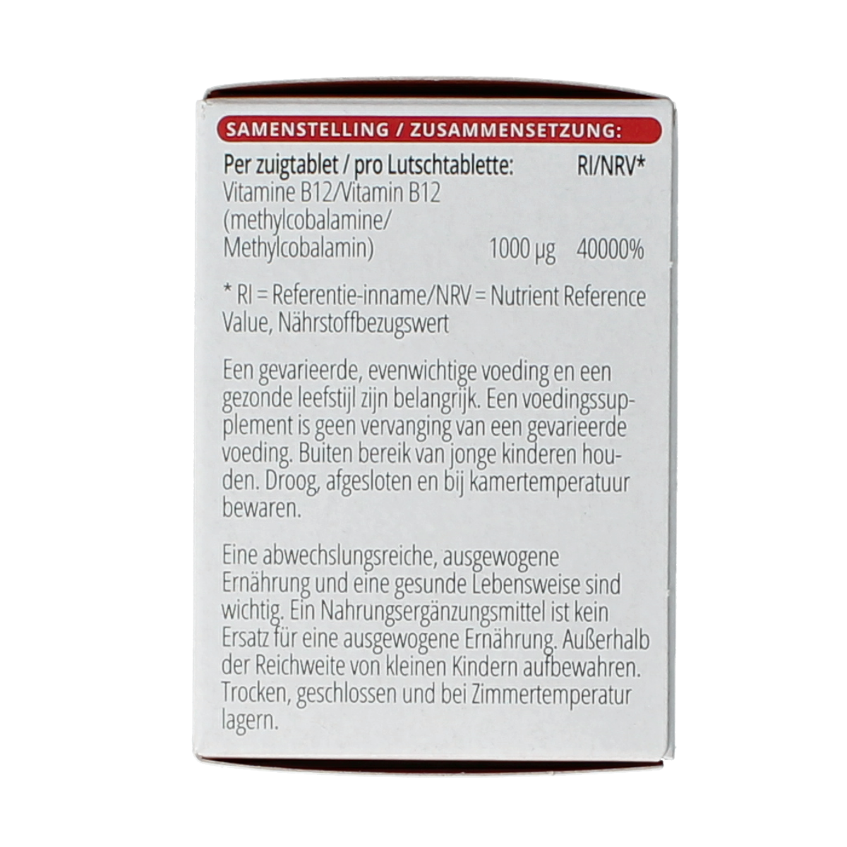 Vitals Vitamine B12 methyl 1000 mcg 100.00 Zuigtabletten