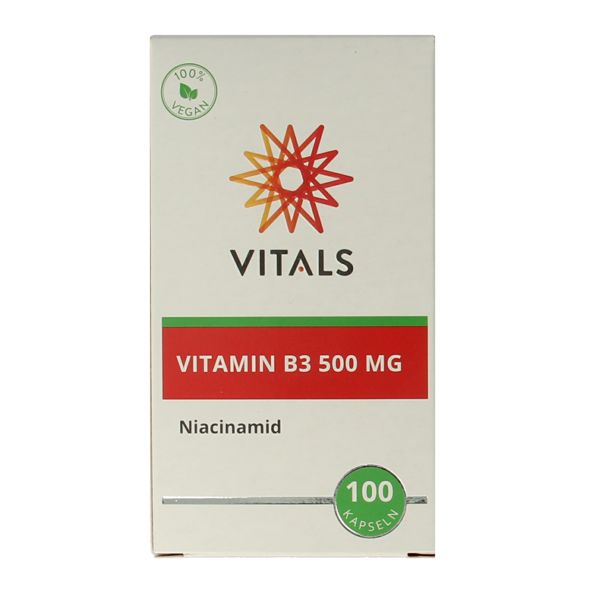 Vitals Vitamine B3 niacinamide 500mg 100.00 Capsules
