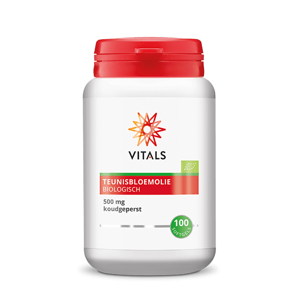 Vitals Teunisbloemolie 500mg bio 100.00 Softgels
