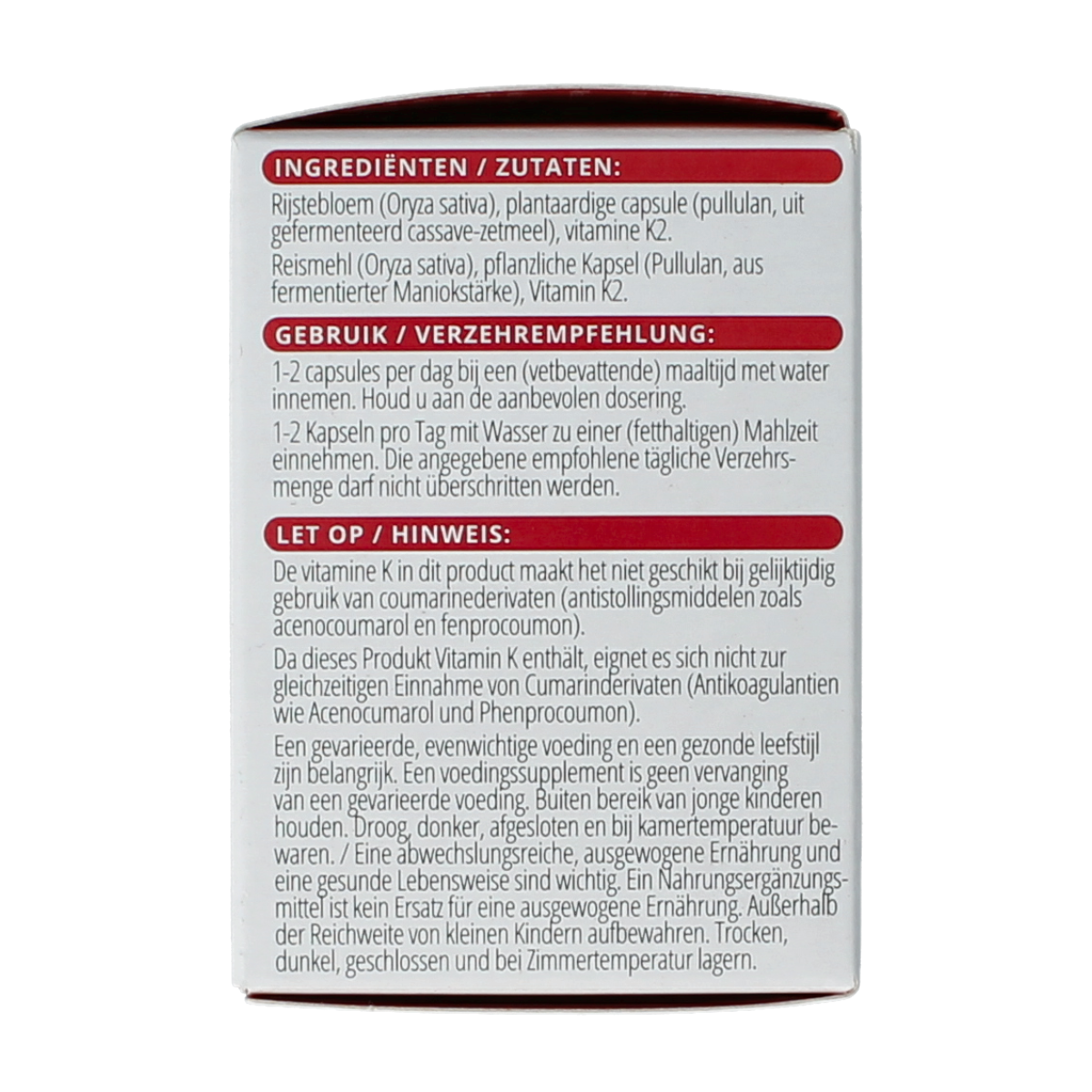 Vitals Vitamine K2 90 mcg 60.00 Capsules