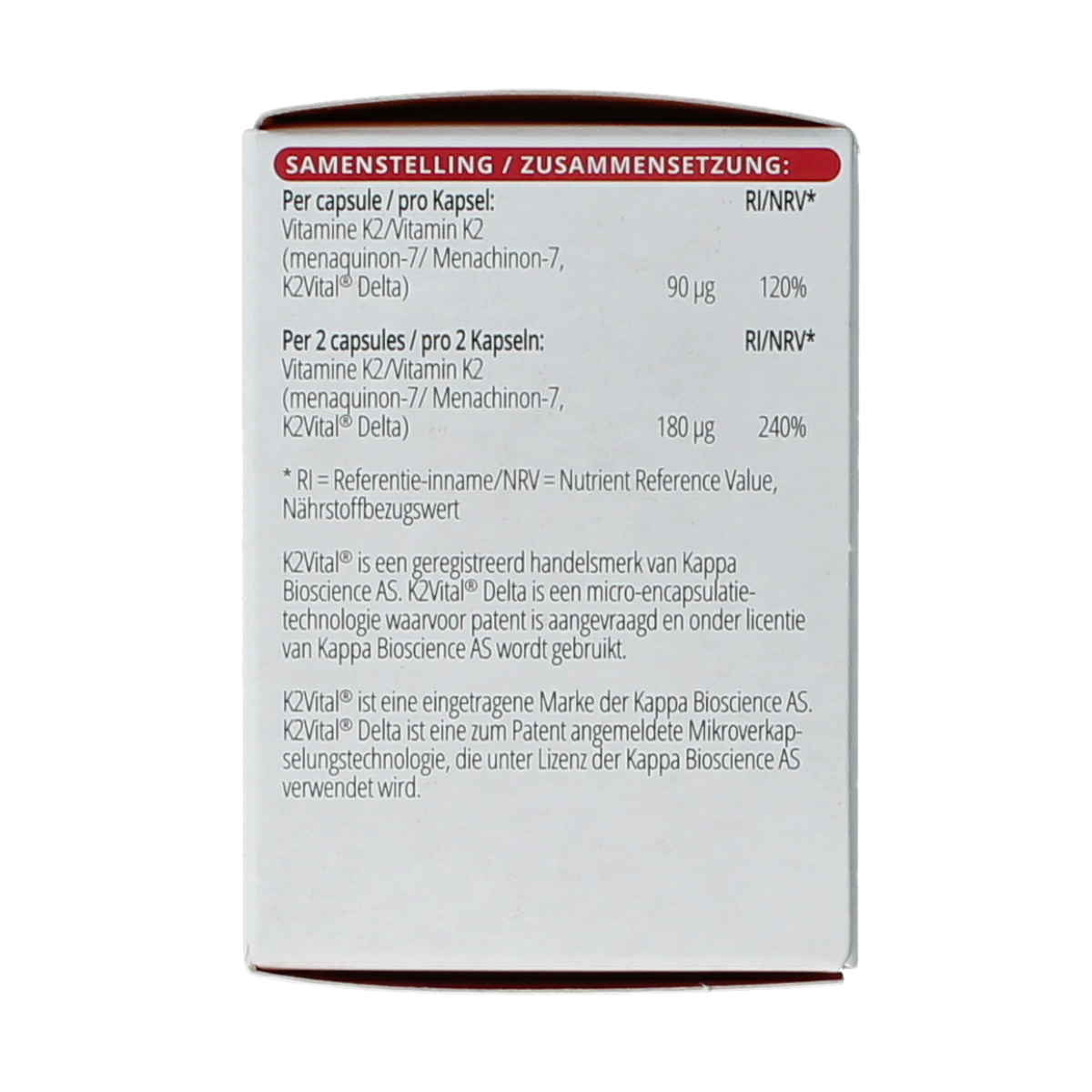 Vitals Vitamine K2 90 mcg 60.00 Capsules