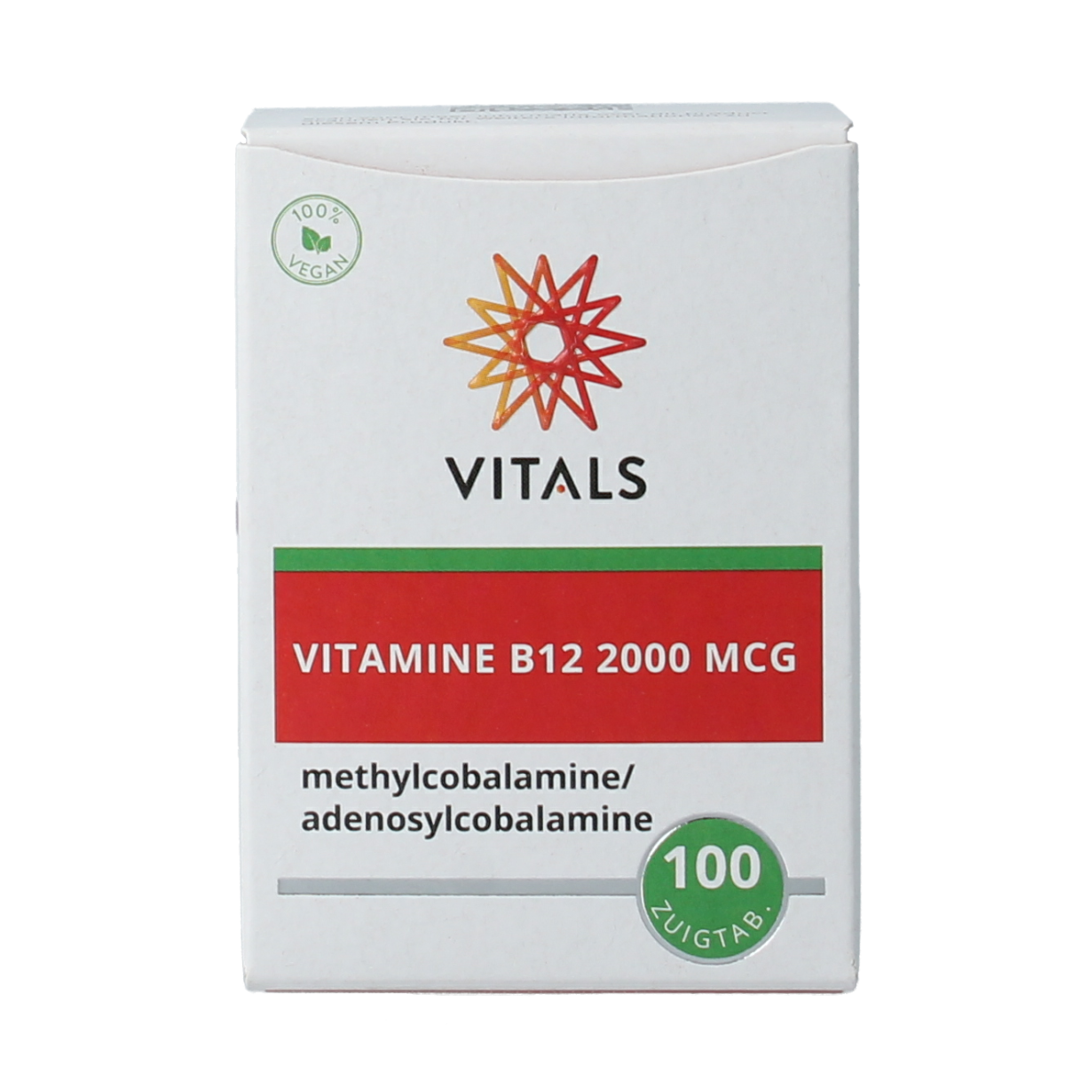 Vitals Vitamine B12 2000 mcg 100.00 Zuigtabletten