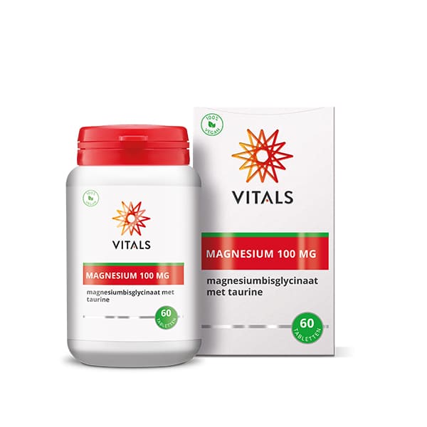 Vitals Magnesiumbisglycinaat 100 mg 60.00 Tabletten