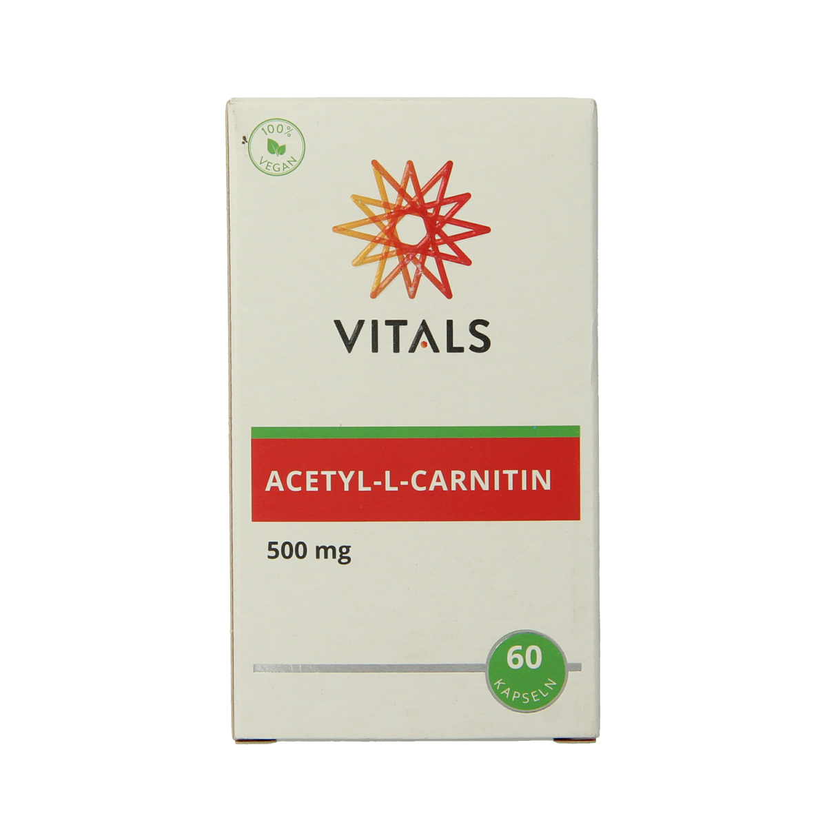 Vitals Acetyl-L-Carnitine 500mg 60.00 Vegetarische capsules