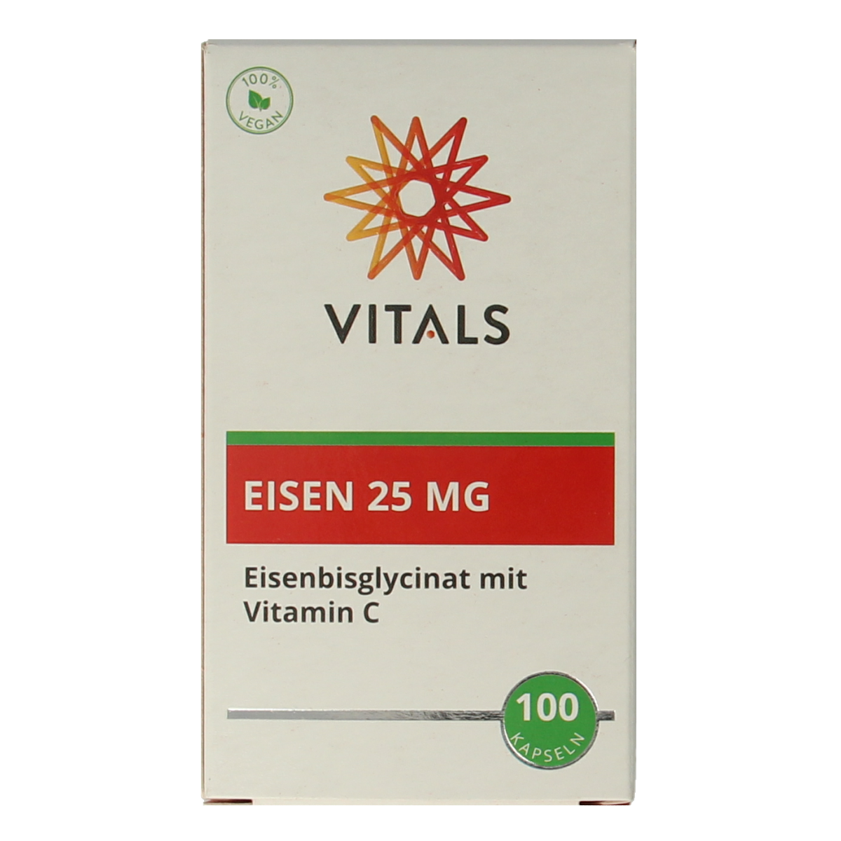 Vitals IJzer 25mg met vitamine C 100.00 Capsules