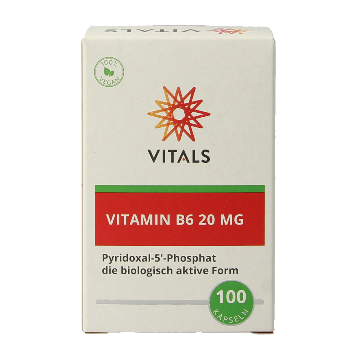 Vitals Vitamine B6 20 mg 100.00 Capsules