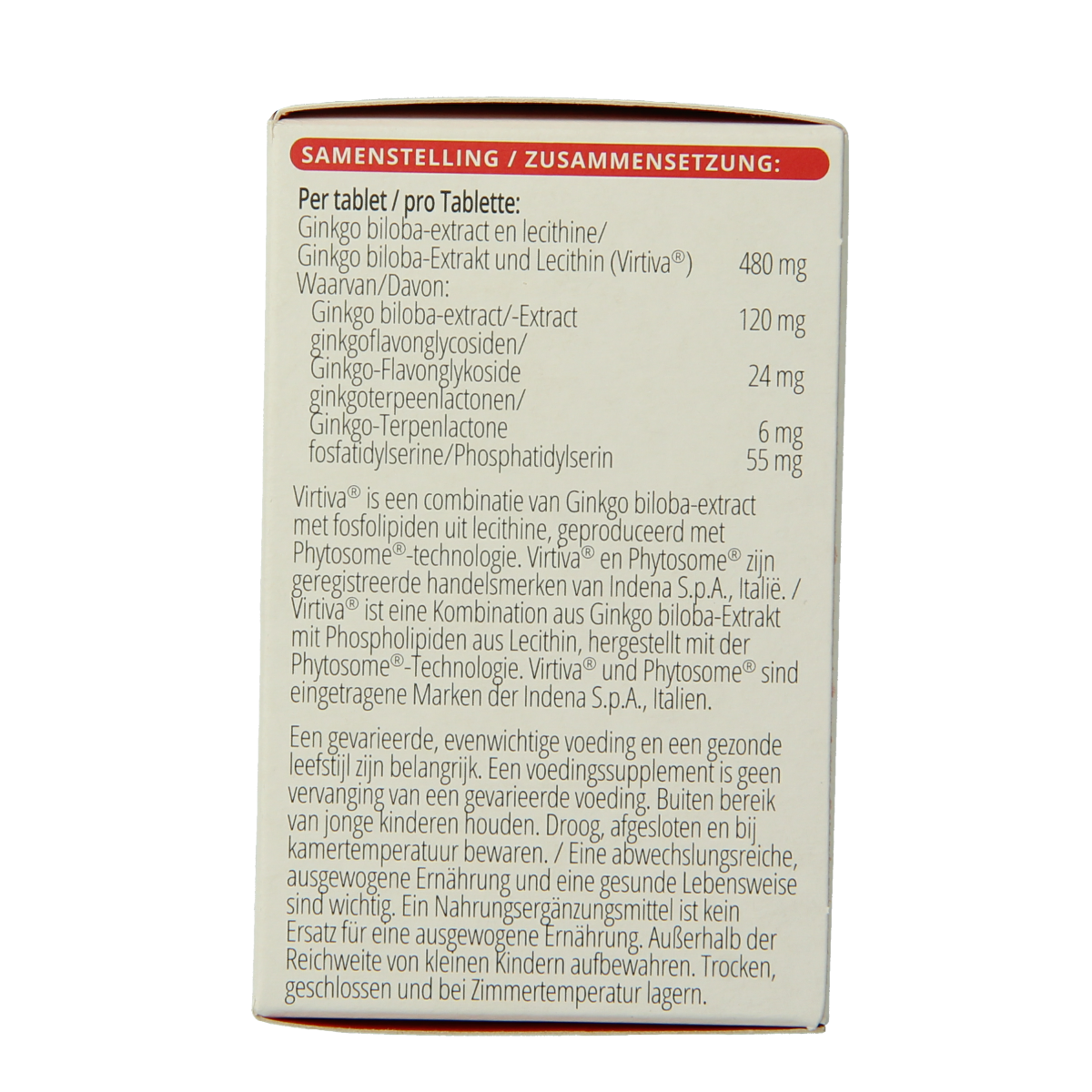 Vitals Ginkgo biloba PS 480 mg 60.00 Tabletten