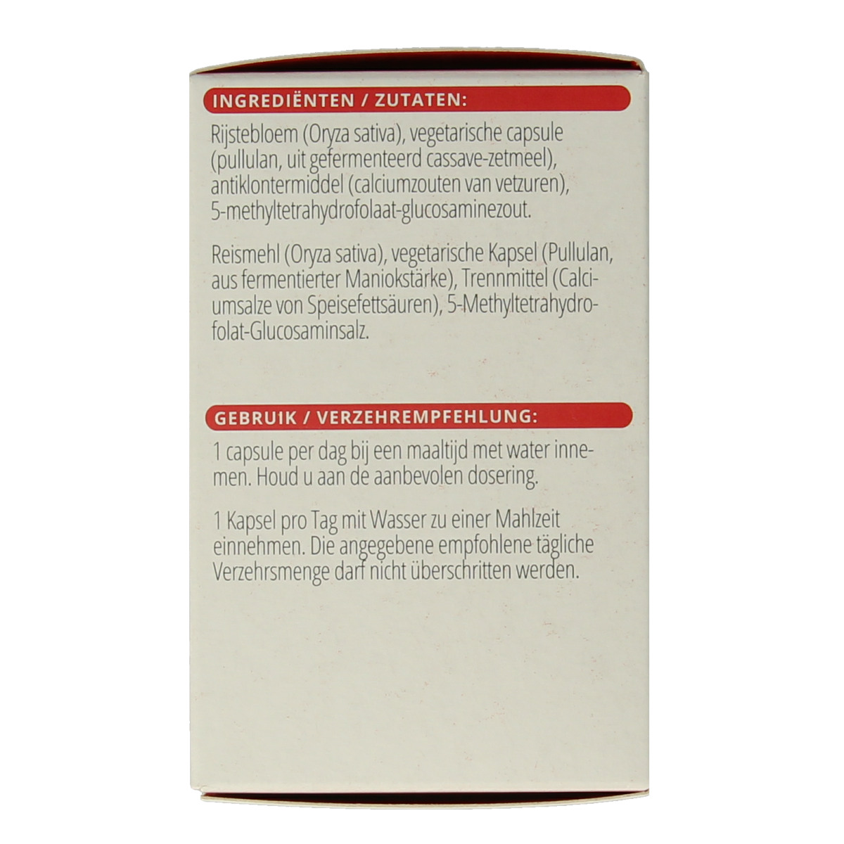 Vitals Folaat 5-MTHF 400 mcg 100.00 Capsules