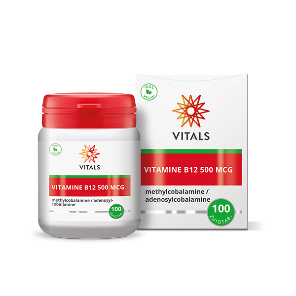 Vitals Vitamine B12 500mcg 100.00 Zuigtabletten