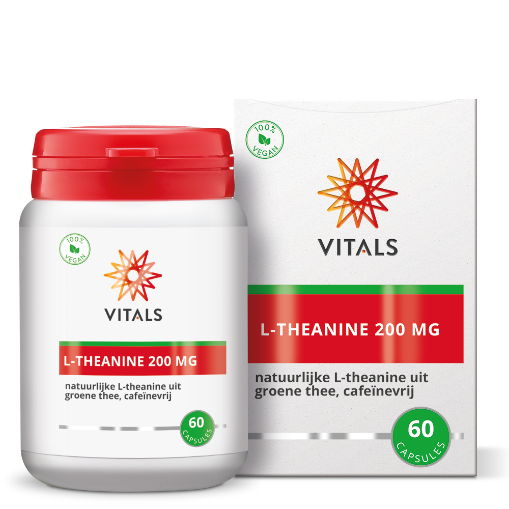 Vitals L-Theanine 200mg 60.00 Vegetarische capsules