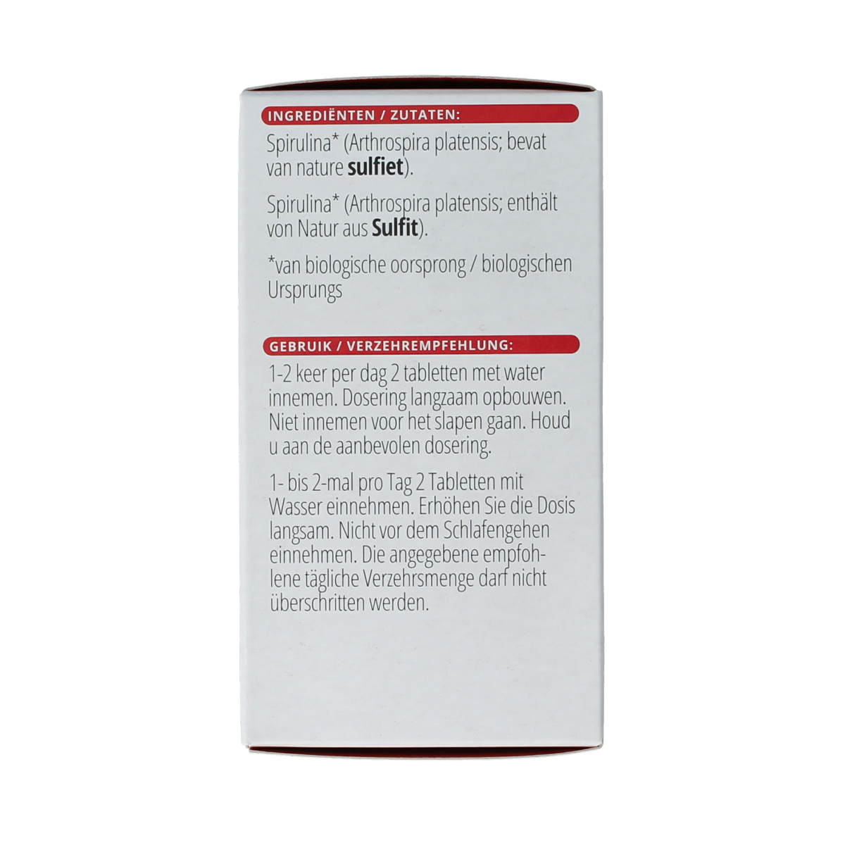 Vitals Spirulina 500mg bio 180.00 Tabletten