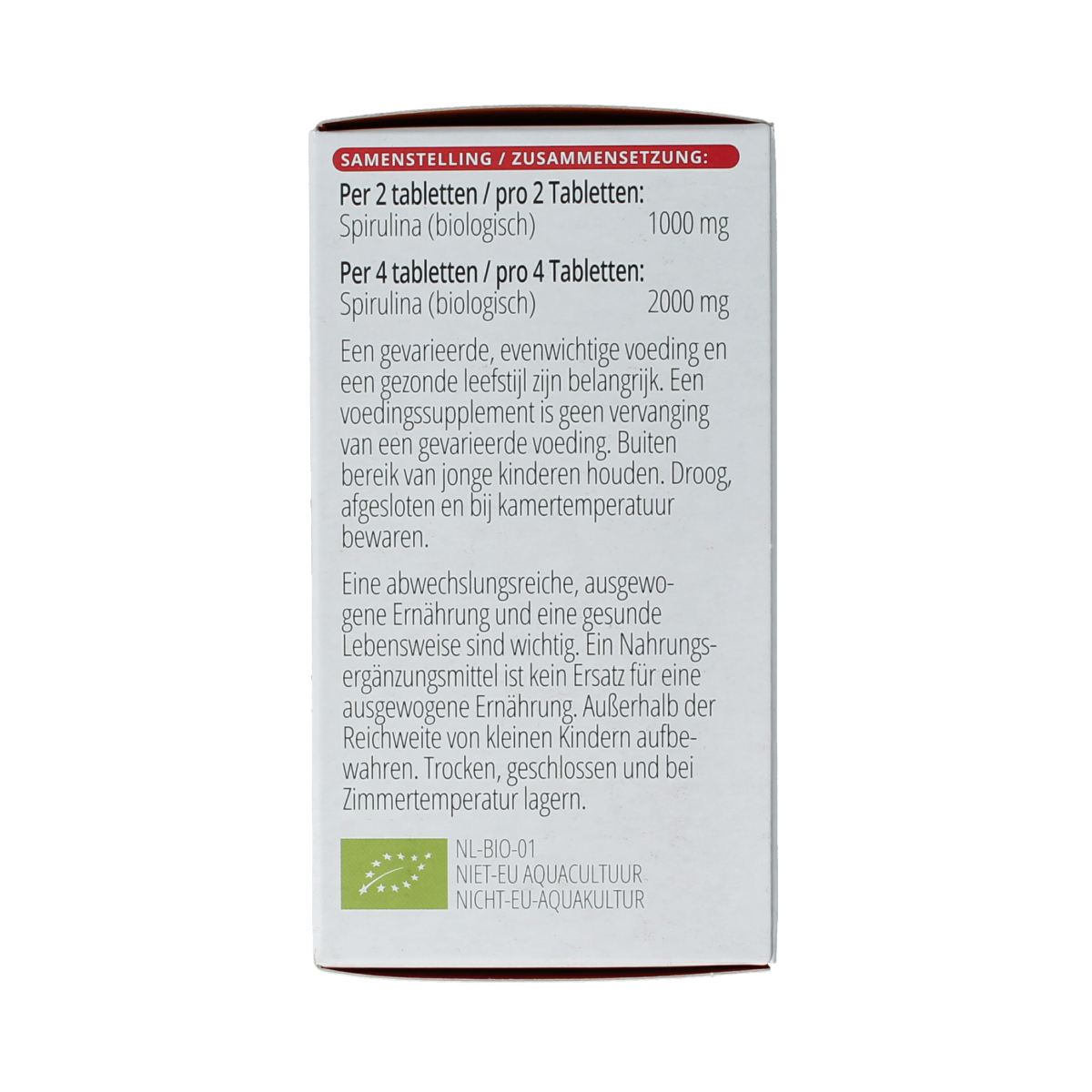 Vitals Spirulina 500mg bio 180.00 Tabletten