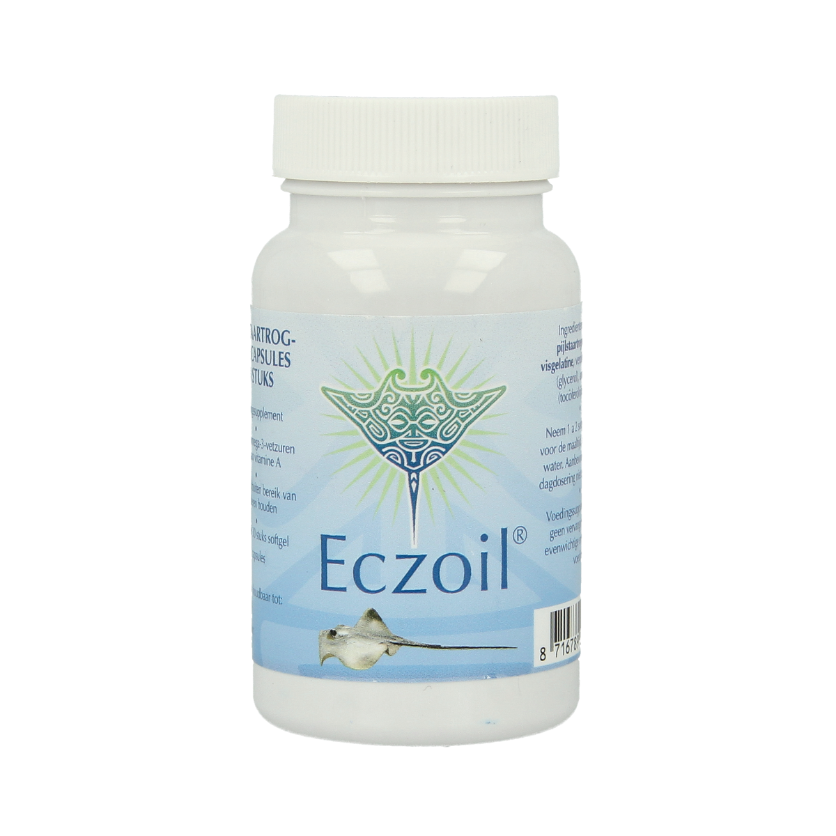 Eczoil Pijlstaartrog olie  30.00 Softgels