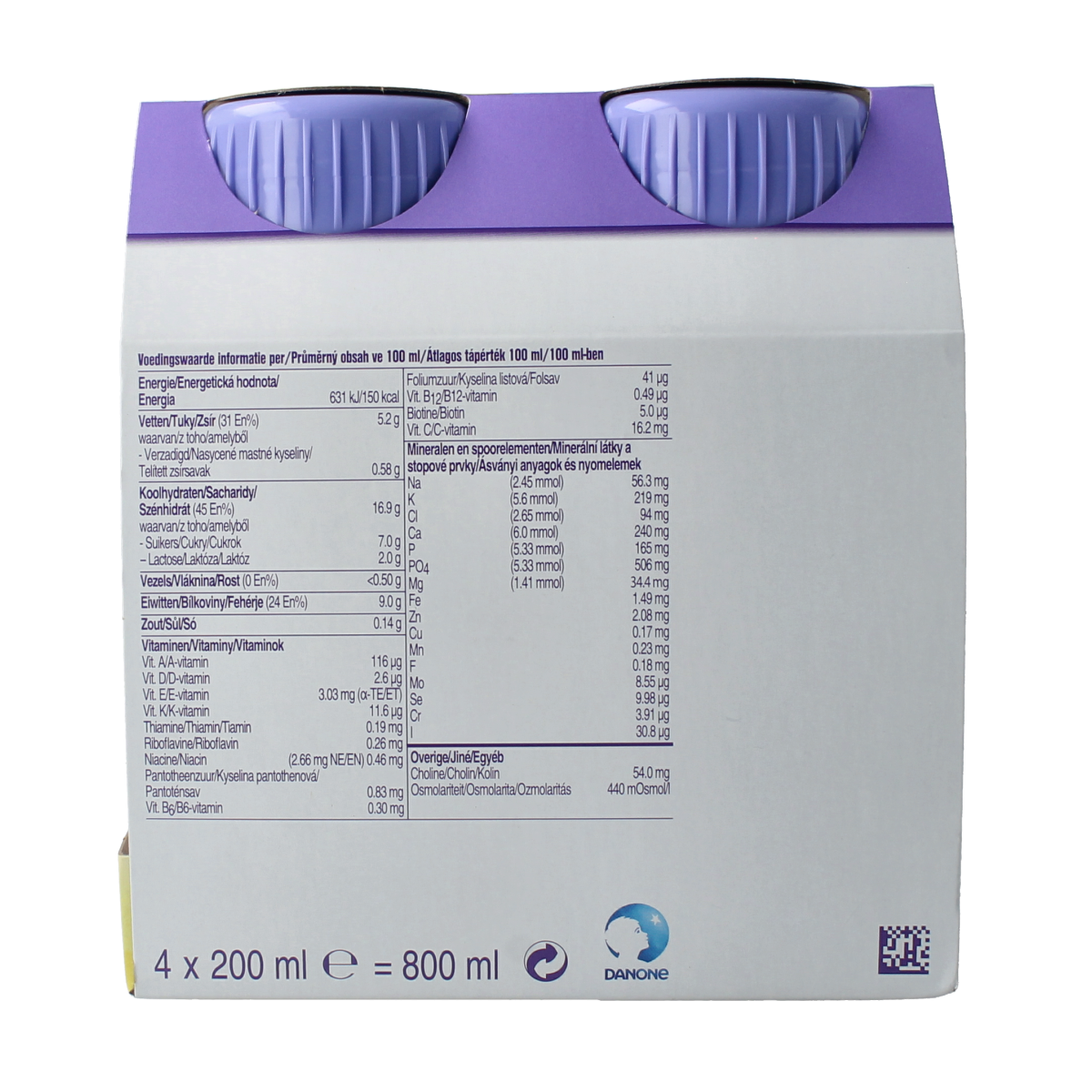 Nutridrink Protein vanille 200ml 4.00 Stuks