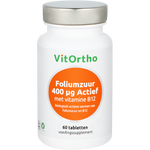 VitOrtho Foliumzuur 400 mcg met vitamine B12 60.00 Tabletten