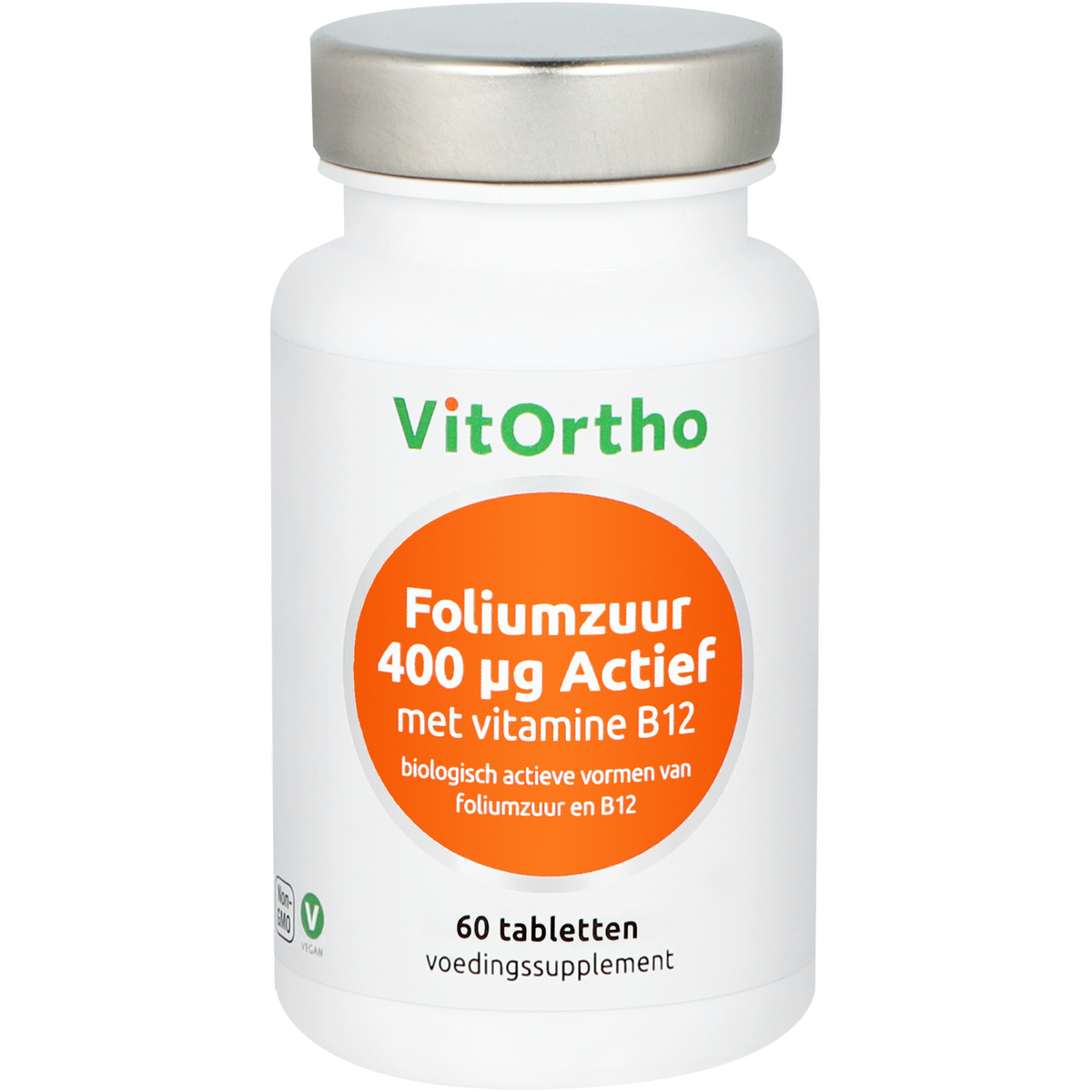 VitOrtho Foliumzuur 400 mcg met vitamine B12 60.00 Tabletten