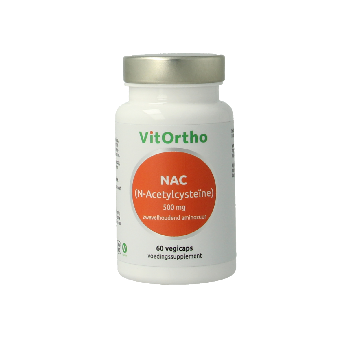 VitOrtho NAC N-Acetyl cysteine 500mg 60.00 Vegetarische capsules