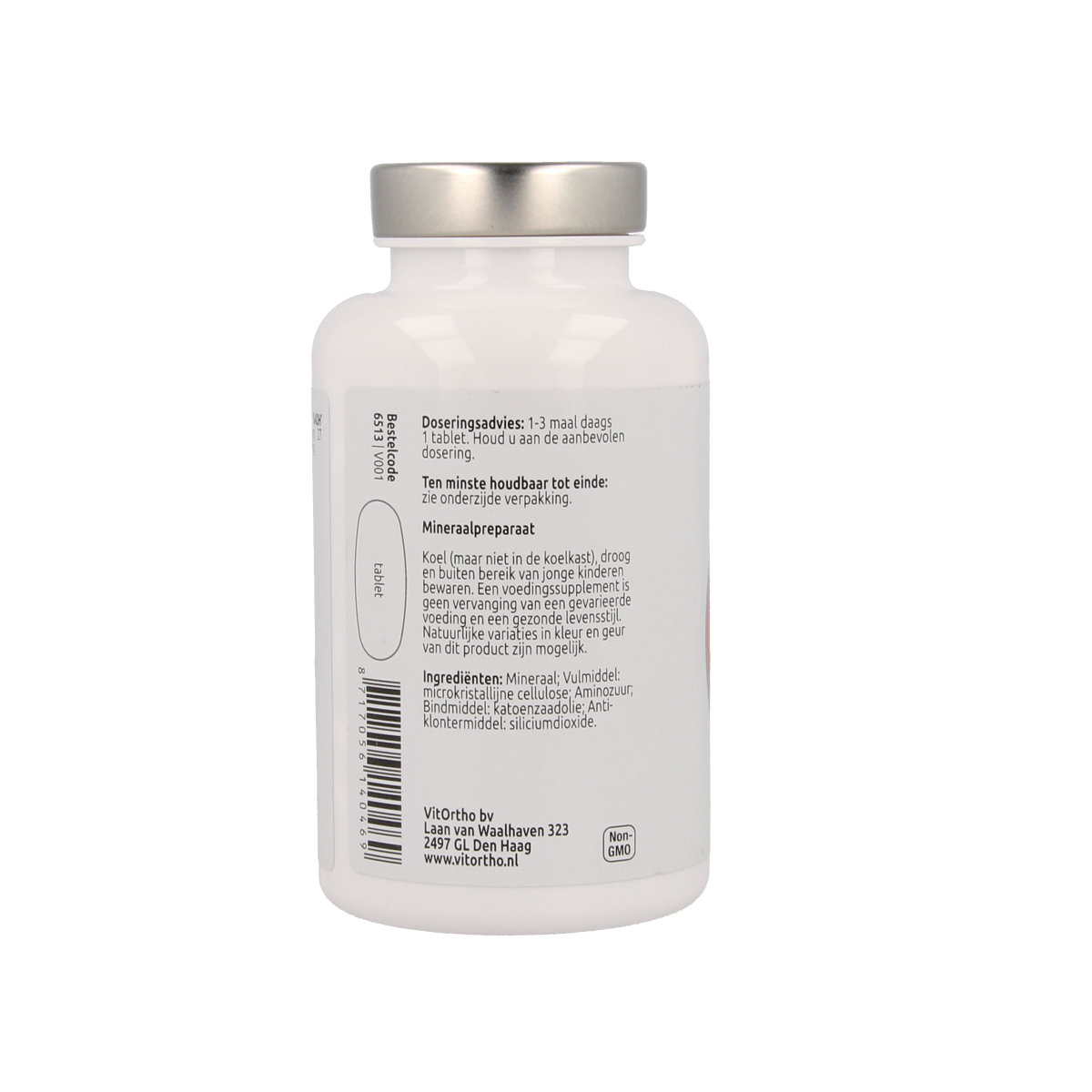 VitOrtho Magnesium bisglycinaat 100 mg en taurine 200 mg 100.00 Tabletten