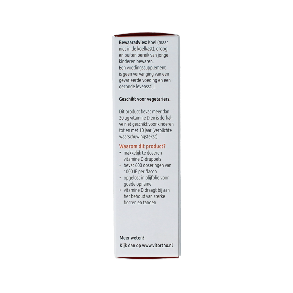 VitOrtho Vitamine D3 1000IE druppels 20.00 Milliliter