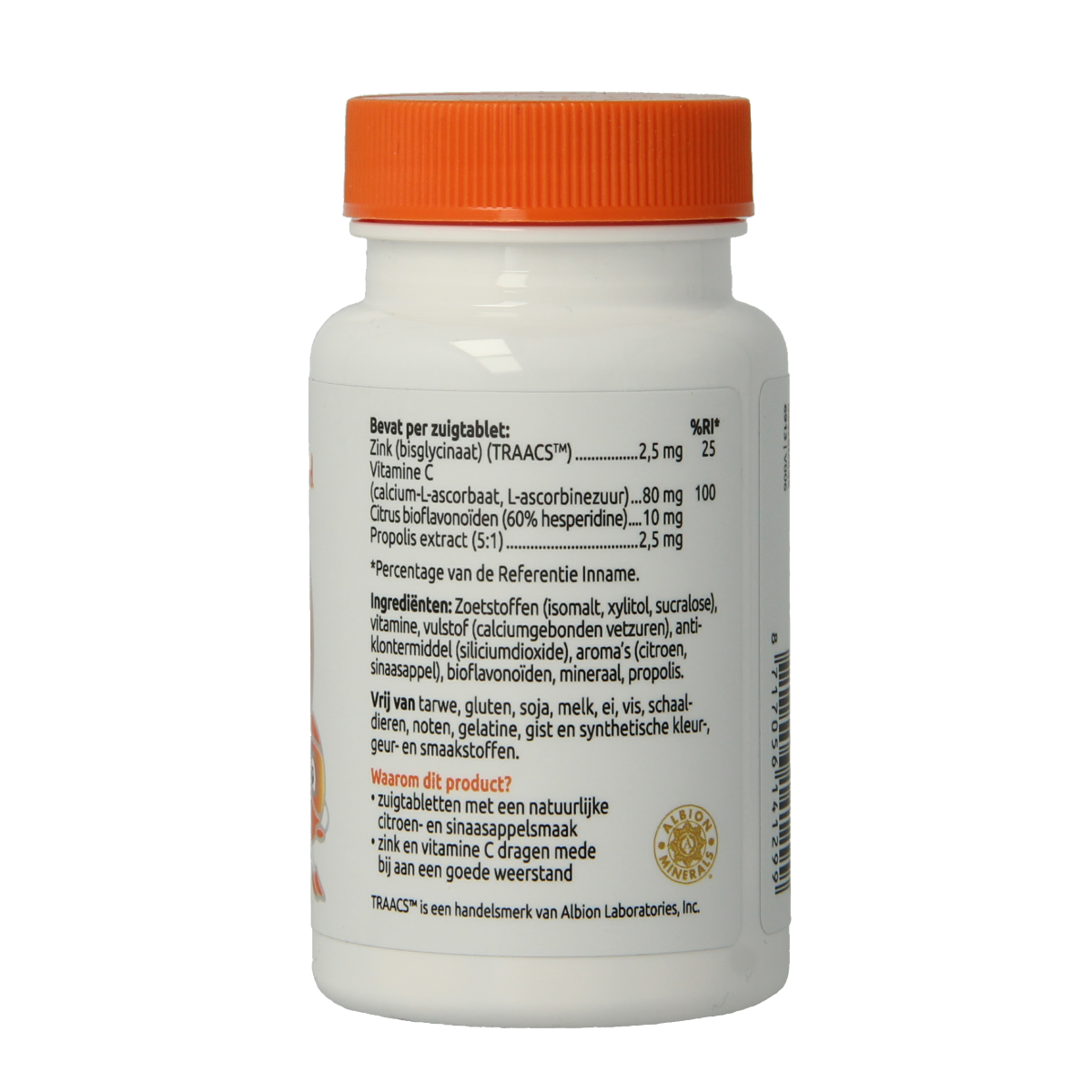 VitOrtho Zink + C kind zuigtabletten 30.00 Zuigtabletten