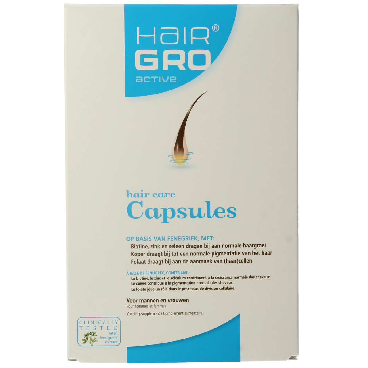 Hairgro Active haargroei bevorderend 60.00 Capsules