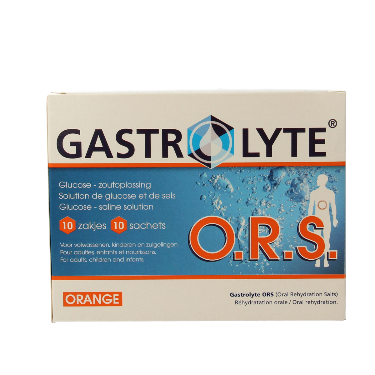 Gastrolyte O.R.S. Orange 10.00 Sachets