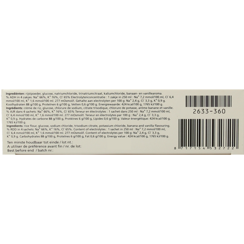 Gastrolyte O.R.S. rijst/banaan 6 Sachets