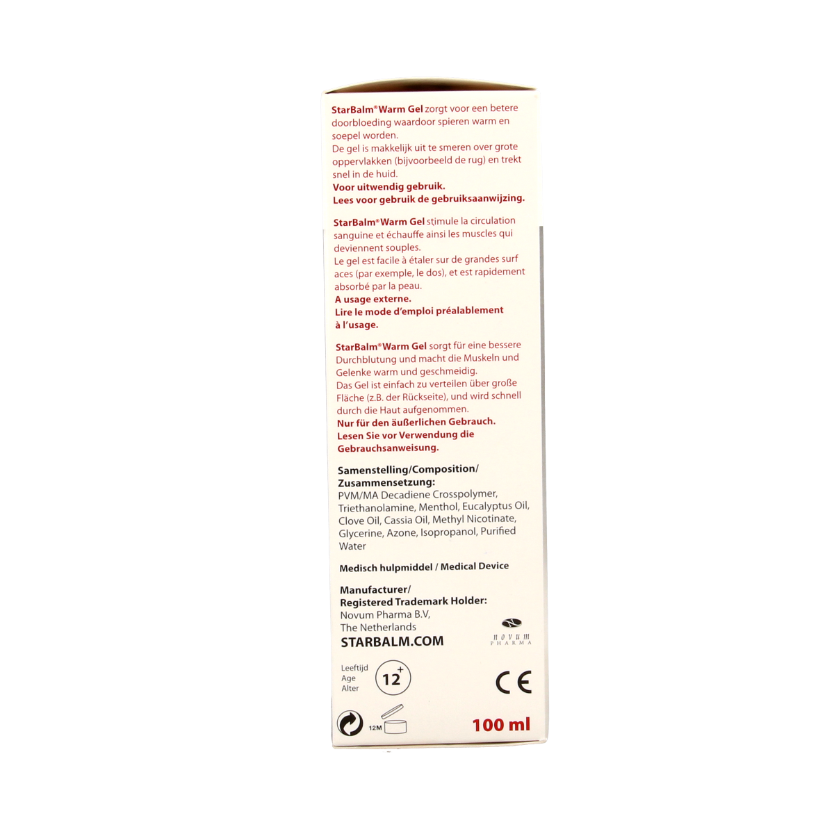 Star balm Warm gel 100.00 Milliliter
