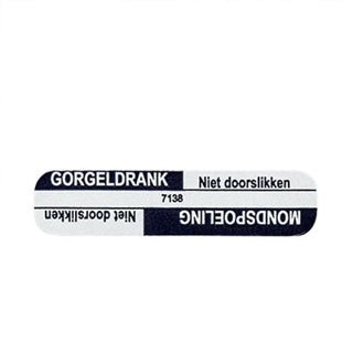 Spruyt Hillen Sticker gorgeldrank/mondspoel 1000.00 Stuks