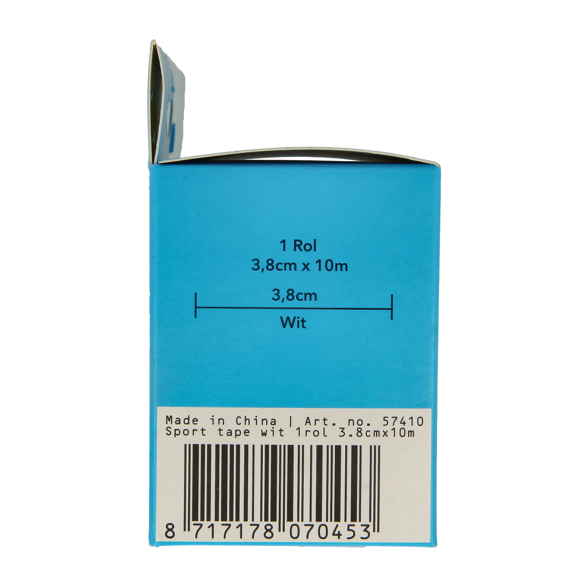 Emdee Sport tape 3.8cm x 10m wit 1.00 Stuks