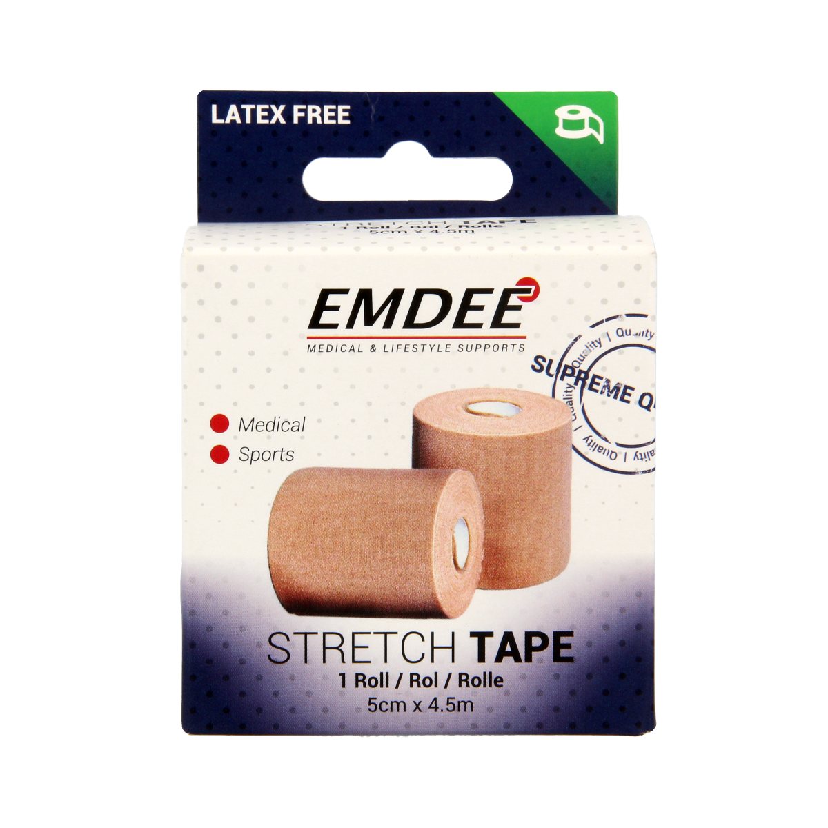 Emdee Easystretch tape 5cm x 4.5m 1.00 Stuks