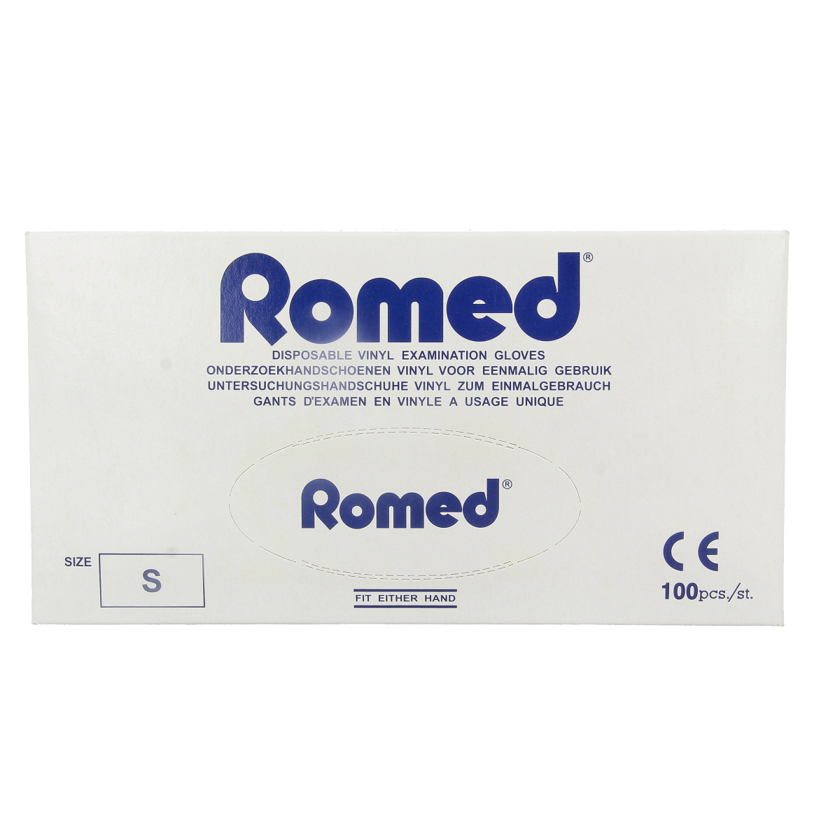 Romed Vinyl handschoen niet steriel gepoederd S 100.00 Stuks