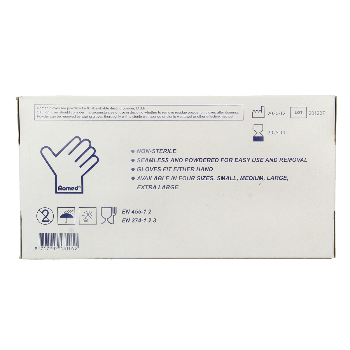 Romed Vinyl handschoen niet steriel gepoederd S 100.00 Stuks