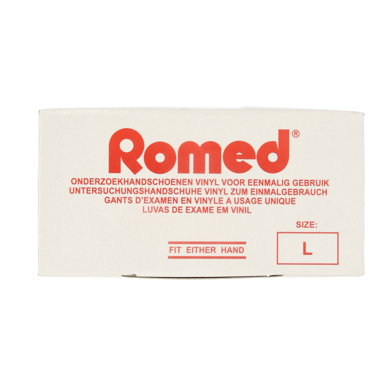 Romed Vinyl handschoen niet steriel poedervrij L 100 Stuks