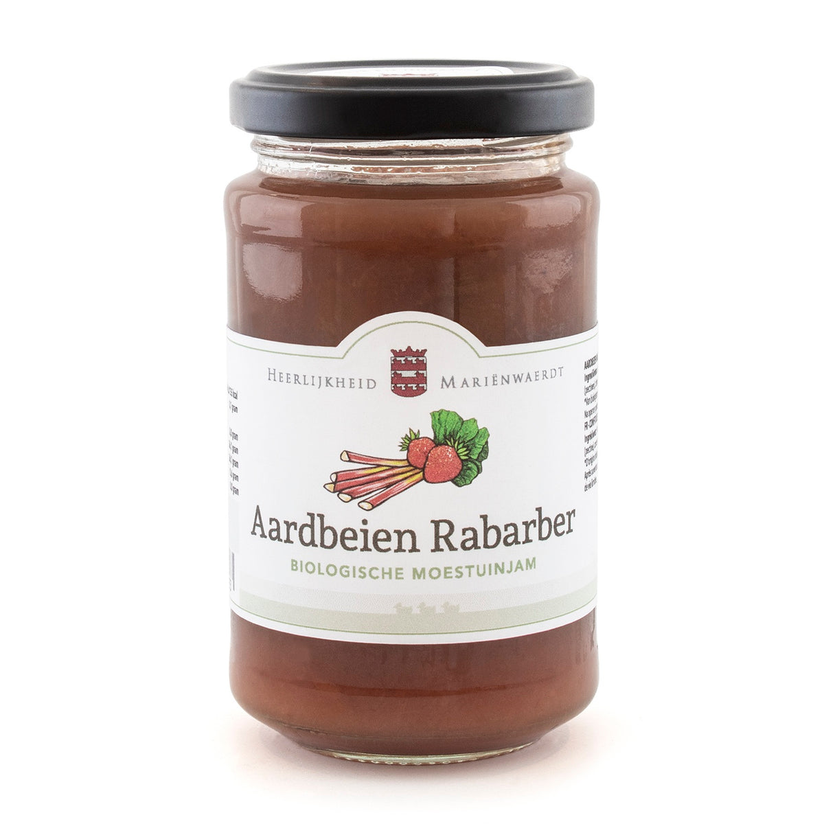 Marienwaerdt Moestuinjam rabarber aardbei bio 250.00 Gram
