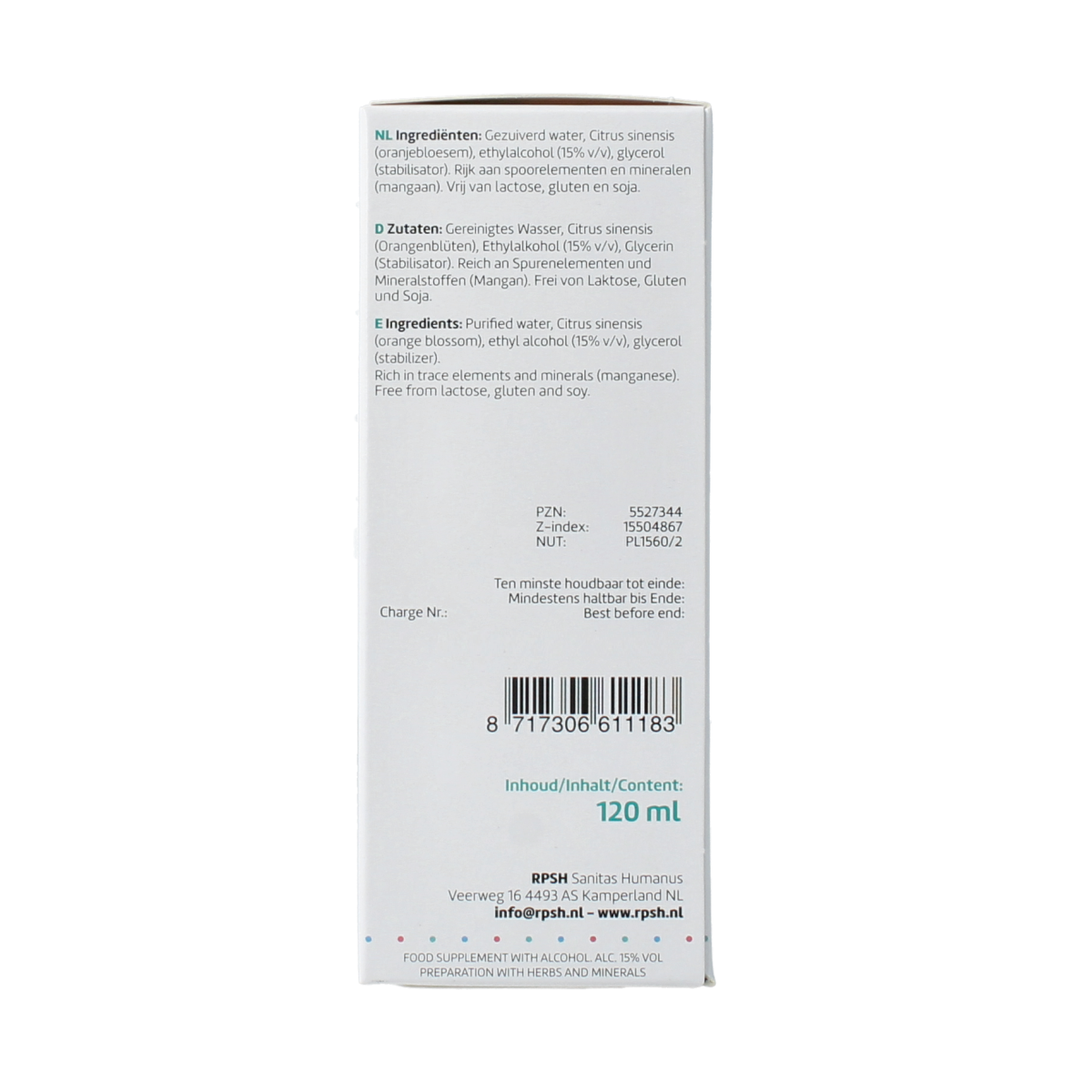 RPSH Oligo Quies - Oranjebloesem 120.00 Milliliter