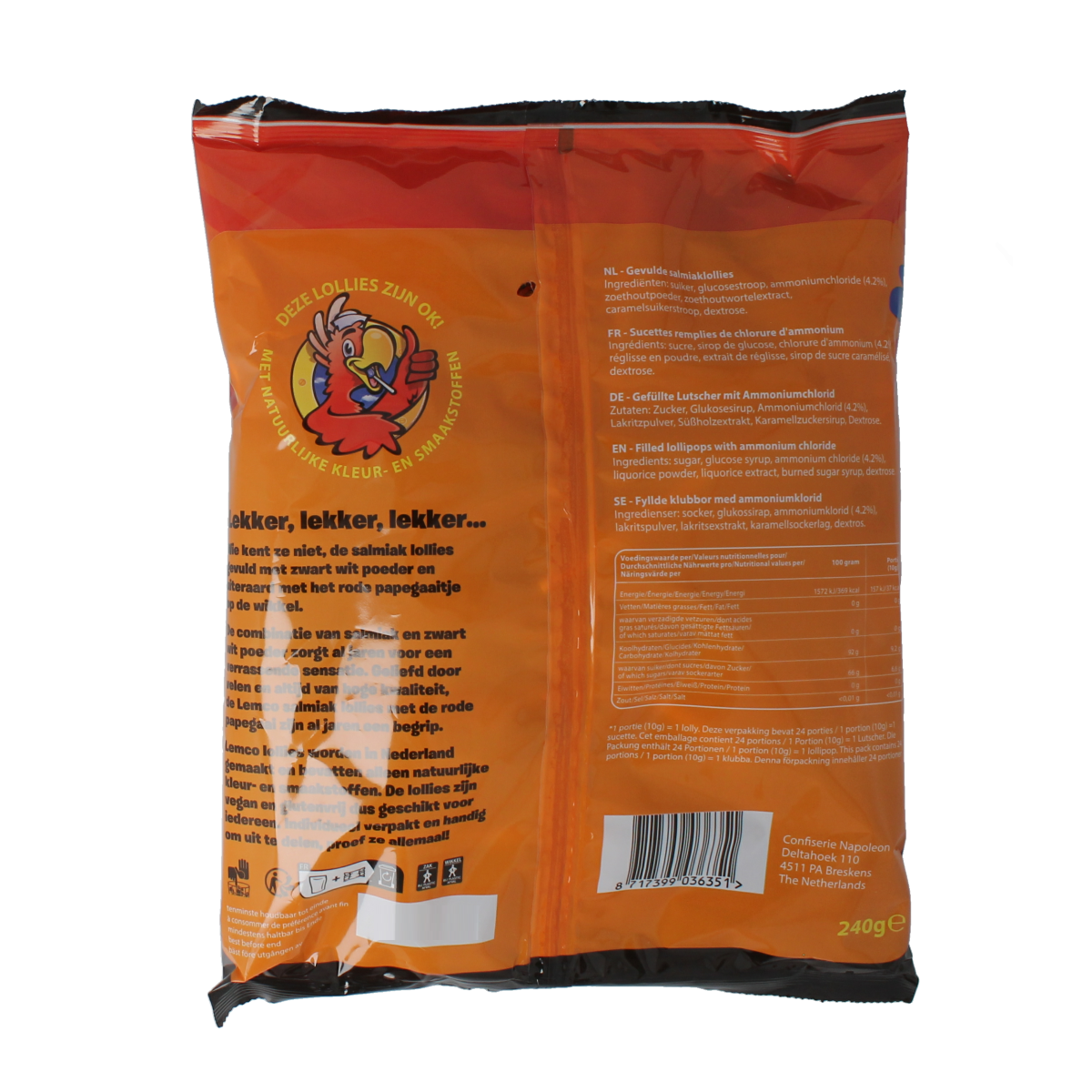 Lemco Salmiak lollies 240.00 Gram