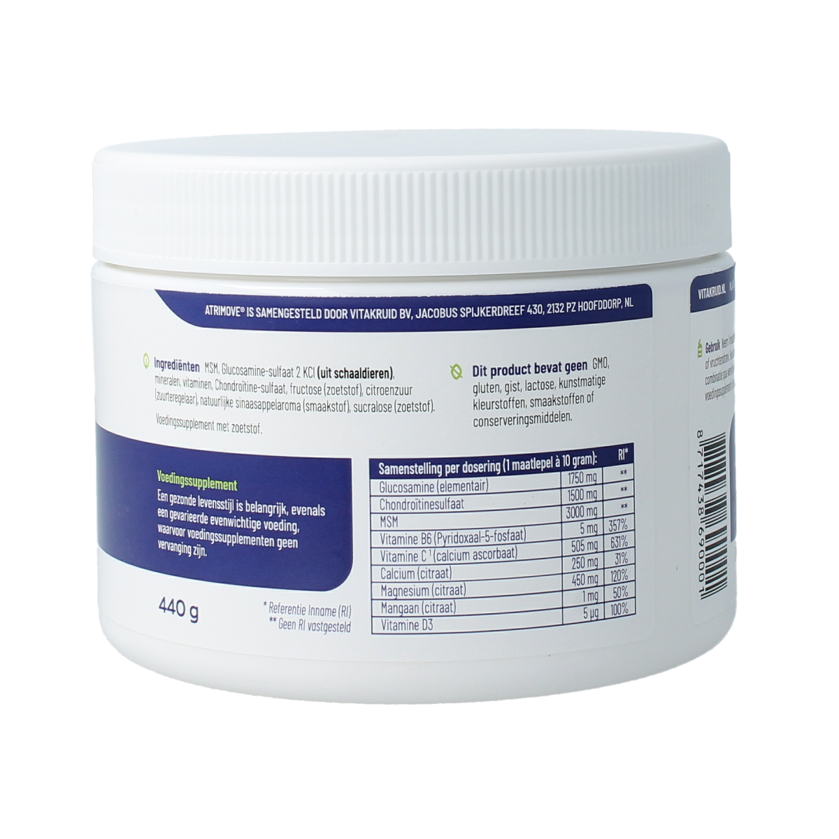 Vitakruid Atrimove Glucosamine Chondroitine MSM Complex 440.00 Gram