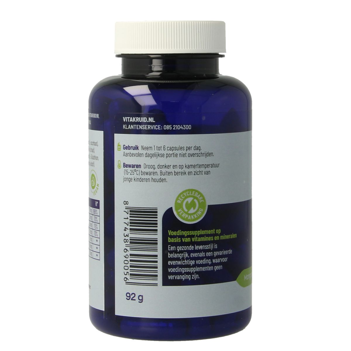 Vitakruid Gebufferde Vitamine C met oa Zink OPC Quercetine 90.00 Vegetarische capsules