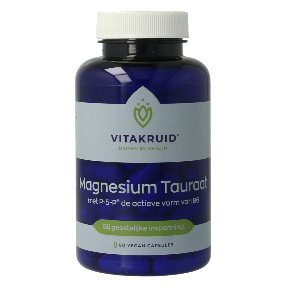Vitakruid Magnesium Tauraat met Vitamine B6 (P-5-P) 90.00 Vegetarische capsules