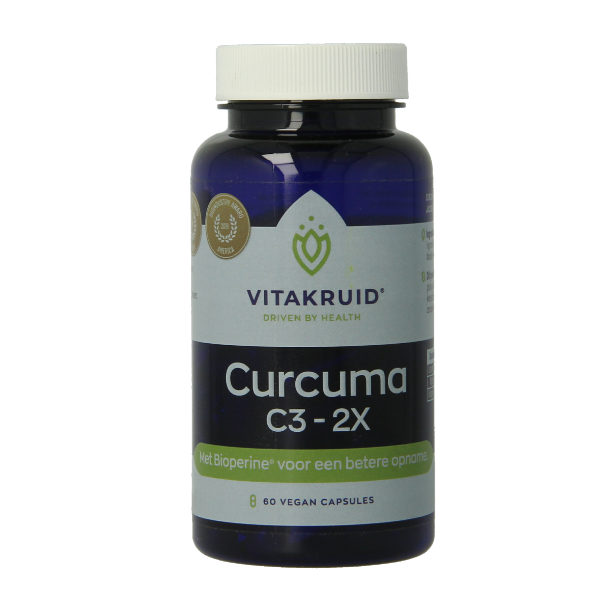 Vitakruid Curcuma C3-2X (95% curcuminoiden) met Bioperine 60.00 Vegetarische capsules